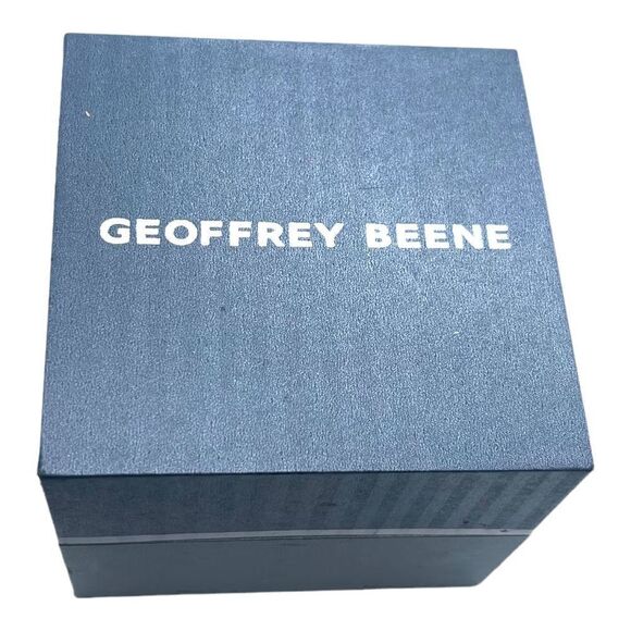 NIB GEOFFREY Beene Genuine Blue Sapphire Mens Analog Watch Style # GB8202GU - Picture 6 of 7